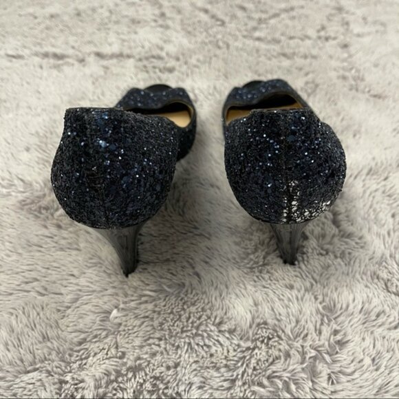 Jimmy Choo Black Glitter Heels - Picture 8 of 8